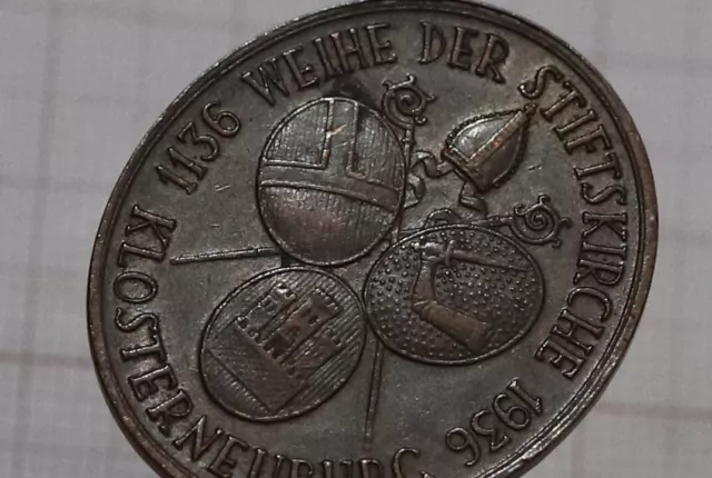 🧭 🇦🇹 AUSTRIA MEDAL 1936 RELIGIOUS WIEN 800 YEARS HL. LEOPOLD 30mm B68 #Z6466