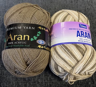 B\u0026M TRIMM ARAN Knitting Wool Bundle (2 