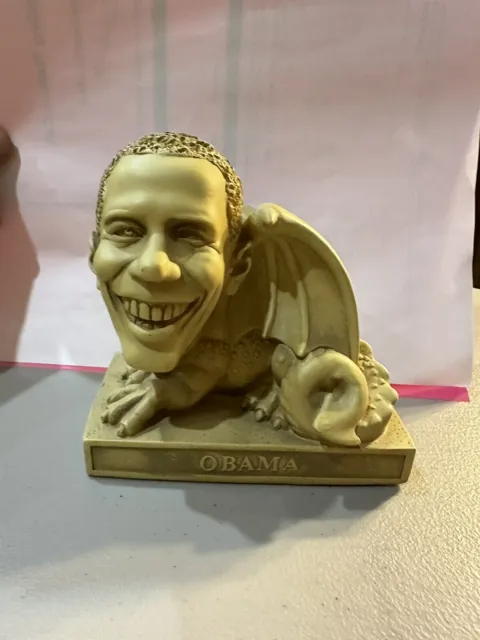 Original Toscano BARACK OBAMA Gargoyle Statue Political Humor Figurine 5" Tall