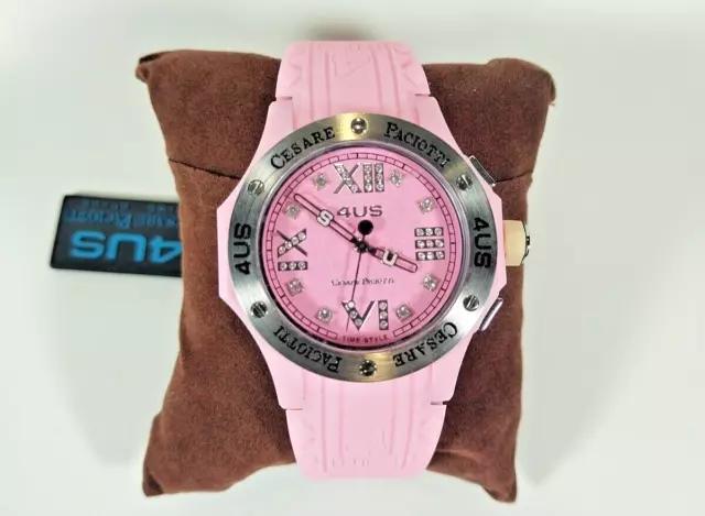 Orologio Rosa  Donna 4Us Cesare Paciotti Con Numeri Romani Glitterati  Quadrante