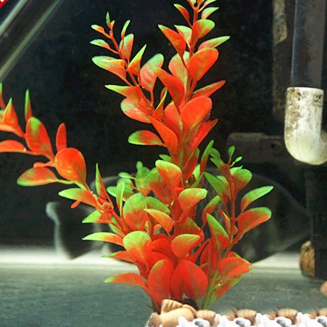 Pianta artificiale erba acquatica parti serbatoio accessori 16 cm decorazione alghe 10