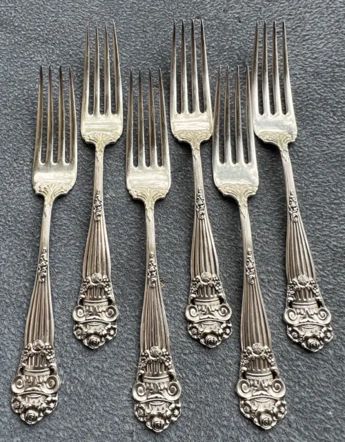 Towle Sterling Silver Georgian Dinner Fork No Monogram - 6 Available