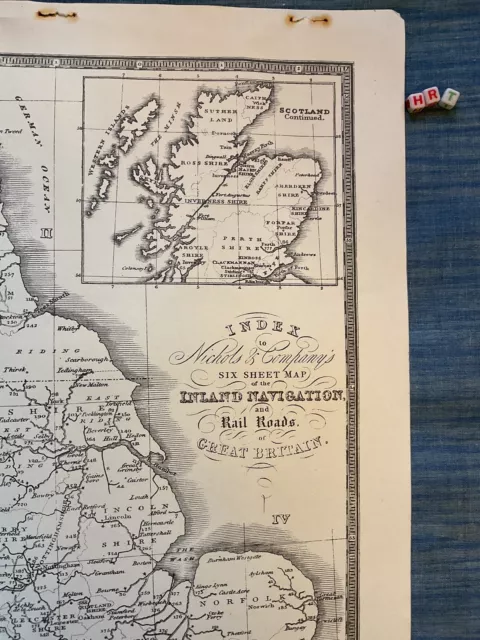 ENGLAND AND WALES INLAND NAVIGATION  MAP Nichols & Company 2