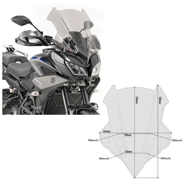 Cupolino [Givi] - Yamaha Tracer 900 / Tracer 900 Gt (2018-2020) - Cod.d2139S