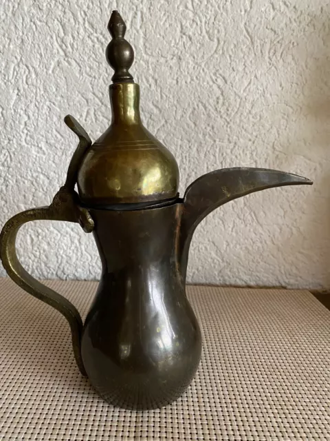 Antike Orientalische Kaffeekanne Dallah - Kupfer/Messing/Bronze - handgehämmert