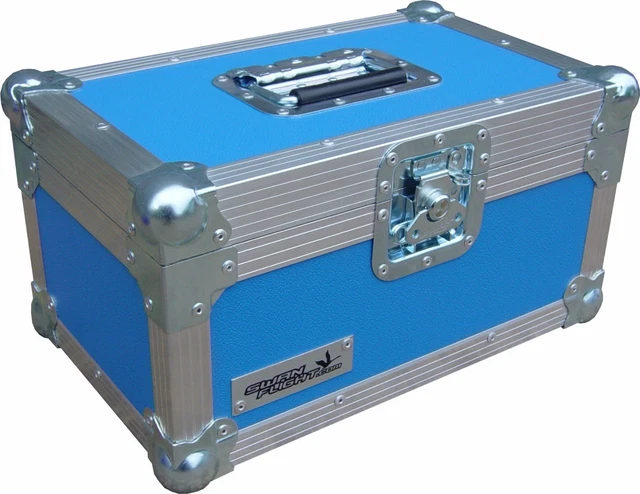 7" Single 200 Swan Flight Case Vinyl Record Box (Light Blue Rigid PVC)
