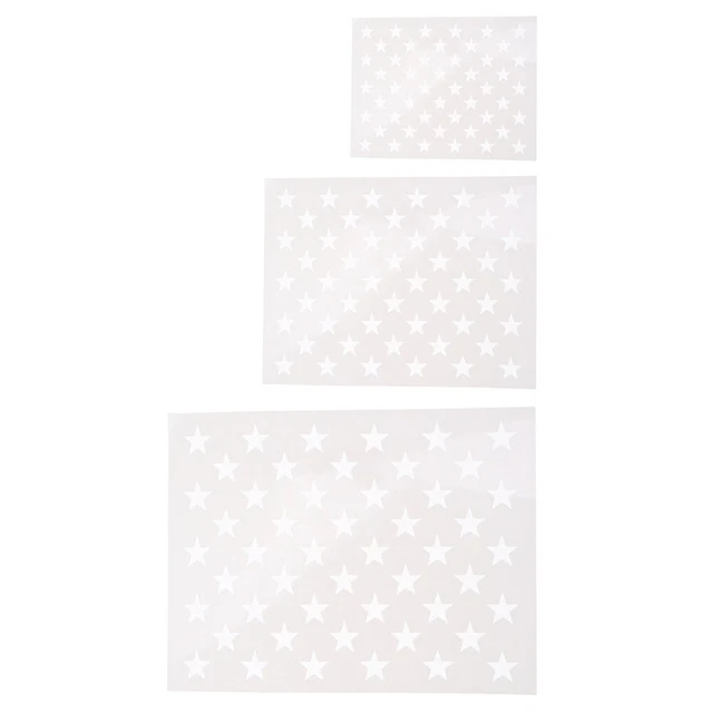 3pcs Star Stencil Reusable American Flag Template Plastic Stencil Template 2