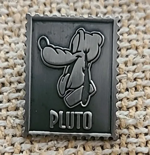 Disney Cast Exclusive Pluto Self Portrait Pewter Stamp Pin