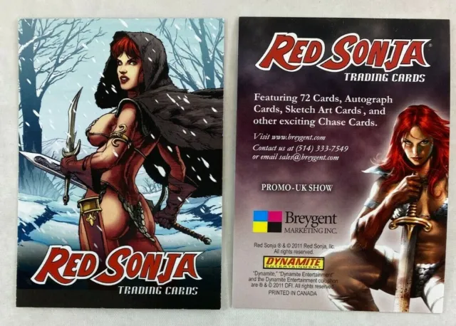 CHEAP PROMO CARD: RED SONJA (Breygent 2011) PROMO-UK SHOW