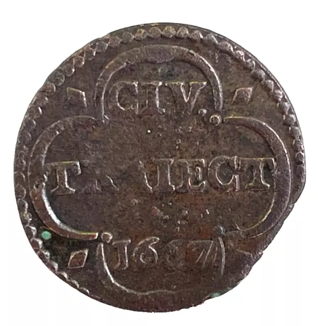 Niederlande, Republik 7 Vereinigte Niederlande, Utrecht, 1 Duit, 1667 selten