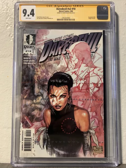 Daredevil #10 CGC SS 9.4 Signed By David Mack Origin of Echo -Marvel Comics 2000