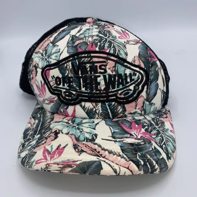 VANS OFF THE WALL Cap Hat Tropical Print Mesh Back Adjustable Snapback