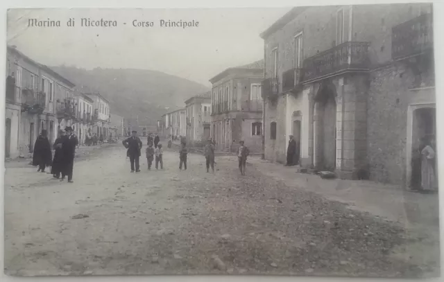 Cartolina Marina Di Nicotera Corso Vibo Valentia Calabria Animata Paesaggistica