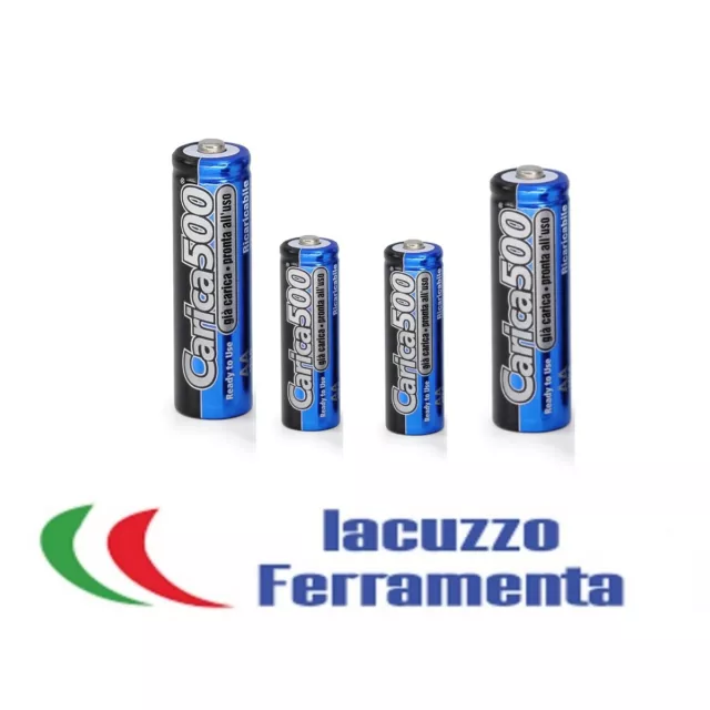 Beghelli Batterie Stilo Pile Ricaricabili Aa 8851 Carica 500 Pezzi 4 2