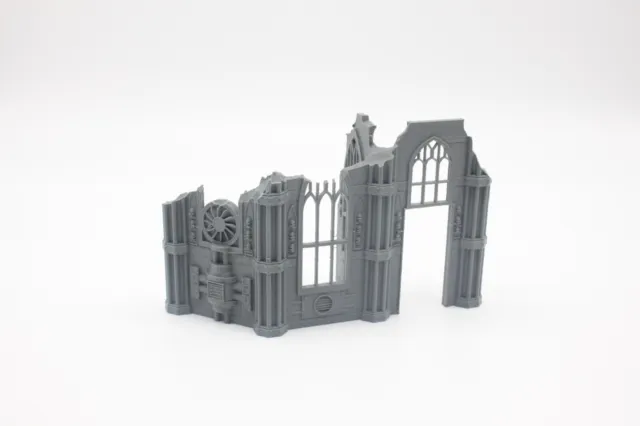 Grande pacchetto di edifici gotici in rovina terreno paesaggistico per giochi di guerra in miniatura 10