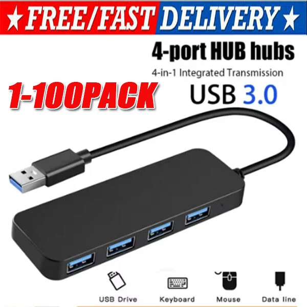 Multi 3 Porte USB 2.0 3.0 HUB SPLITTER ADATTATORE Lettore PER PC