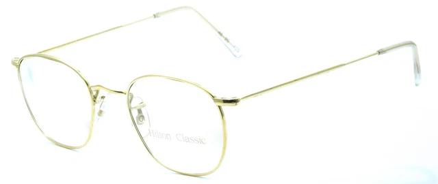 Hilton Classic 3 (SAVILE ROW) Quadra Gold 46x20mm FRAMES RX Optical - New NOS