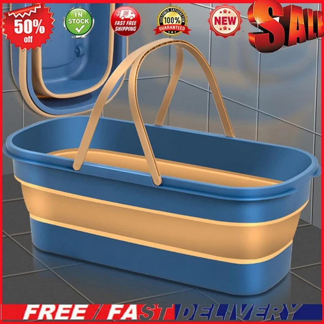 Collapsible Mop Bucket Folding Water Tub Foldable Household Cleaning Accessories