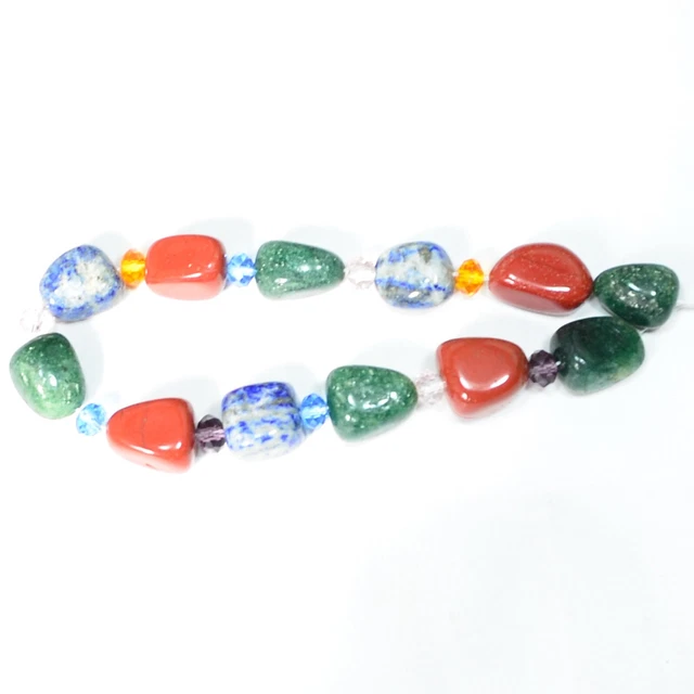 181 Ct Natural Lapis jasper tumble & mixstone ball Gemstone beads 9 inch Line