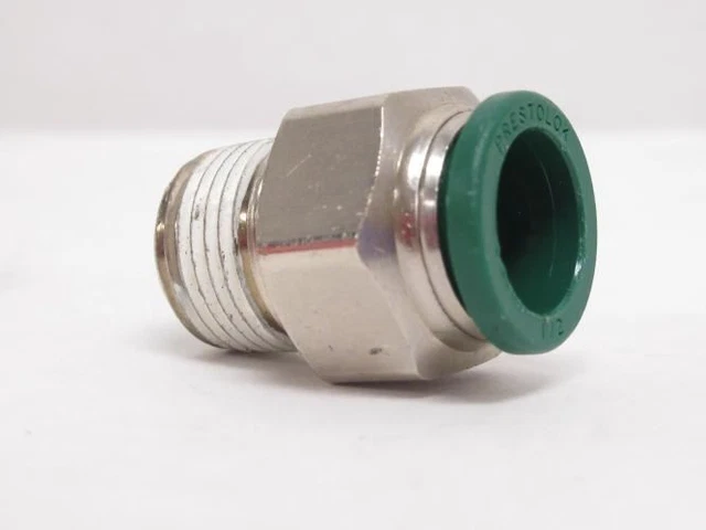 192068 New-No Box; Parker W68PLP-8-6 Brass Male Connector; 1/2"PTC x 3/8NPT