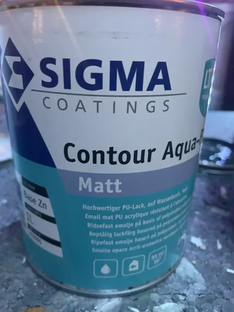 1  L Sigma Contour Aqua PU Matt Restposten Ton offenes Gebinde