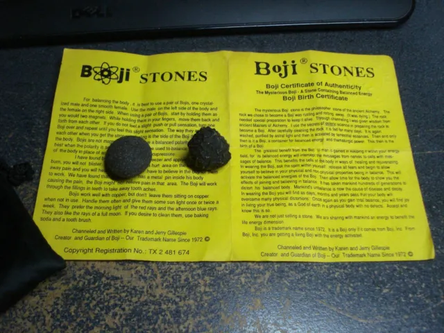 Genuine 50 year Old Antique Vintage American ORIGINAL BOJI Stones Strong Magic