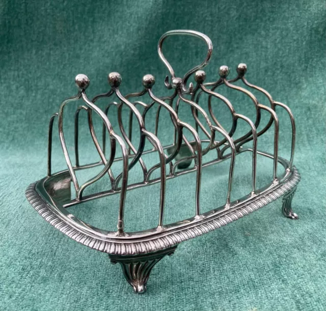 Heavy Solid Silver George 111 Six Bar Toast Rack London 1811  260 grams