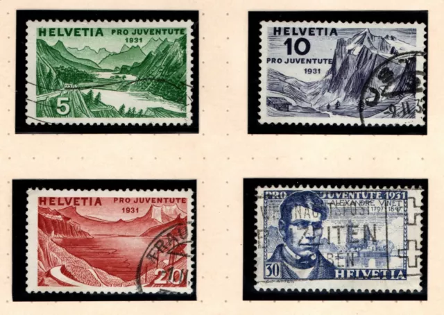 Schweiz Briefmarken Satz Mi. 246-249 Pro Juventute 1931 gestempelt (CH138)