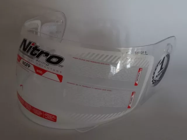 Original Nitro Visier NGFP transparent Visiere Visor Helmvisier 104330 Helmet