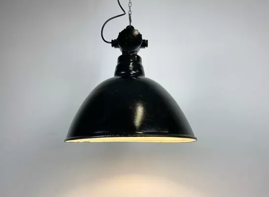 Industrielampe Bauhaus FERA Emaille Lampe DDR Fabriklampe Deckenleuchte Vintage
