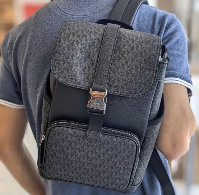 Michael Kors Cooper Commuter Medium Sling Bag Backpack MK Rainbow Opti –  Gaby's Bags