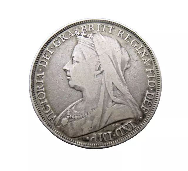 1895 LVIII Queen Victoria silver crown coin FREE UK P&P