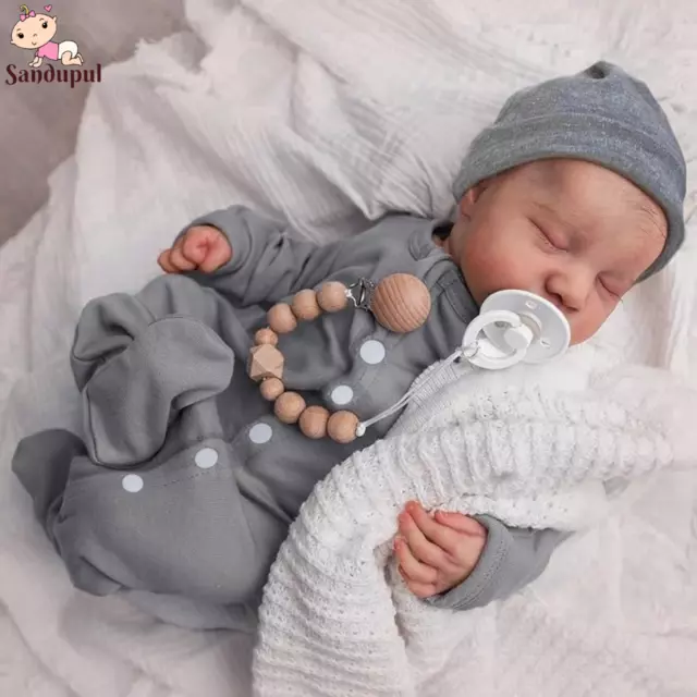 18 Inch Reborn Realistic Dolls Baby Newborn Silicone Vinyl Doll Lifelike Full