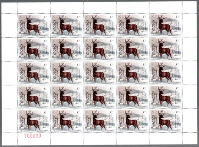 Kosovo Stamps 2021. CEPT Europa Endangered wildlife. Definitive stamp sheet MNH