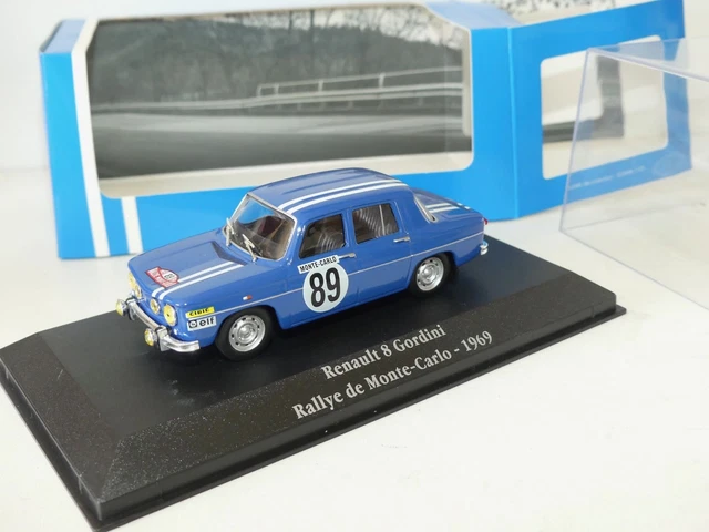 Miniature Renault 8 Gordini - Rallye Monte-Carlo 1970, Pilote Chris Swanepoel - Décorations Détaillées - Échelle 1:43
