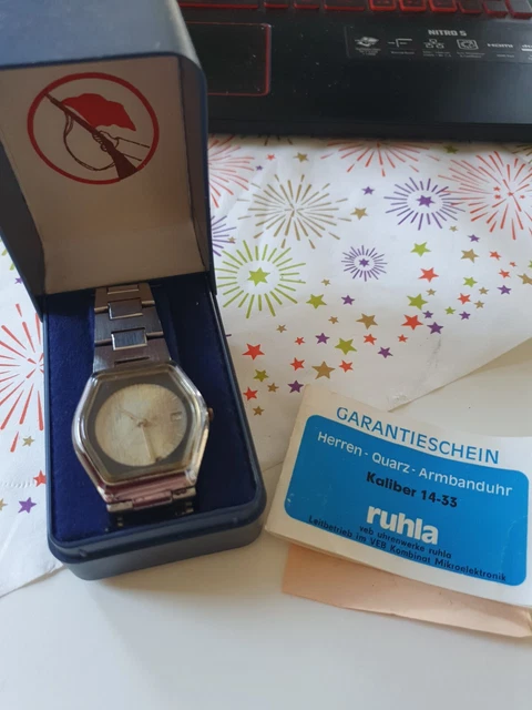 Ehrengeschenk Uhr ZK SED DDR Ruhla Kampftruppen