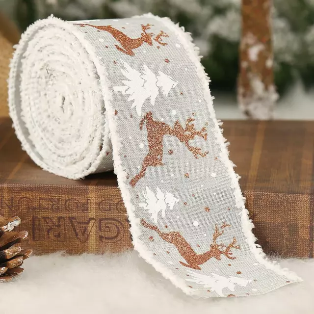 5 Meter Length Christmas Ribbon for Gift Wrap Xmas Cake Tree Wreath Decoration