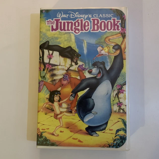 JUNGLE BOOK vhs video tape Ex Rental Big Box Disney Classic Black