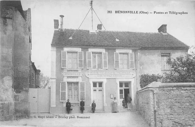 Cpa 60 Henonville Postes Et Telegraphes