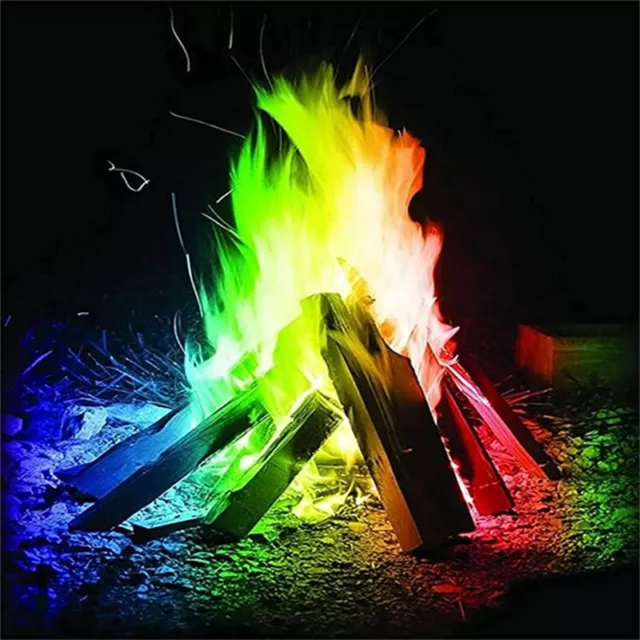 Magic Flames Color Cambia Fuego Pozo Hoguera Polvo Bolsa Festival Suppli)[^_^]