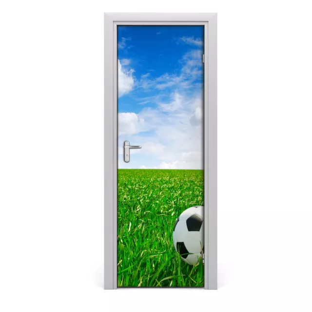 Pegatina para Puerta Impermeable 75x205 cm Césped de fútbol adhesivo