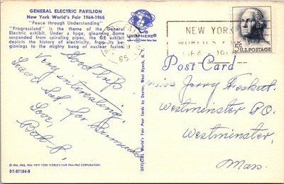 NEW YORK WORLD�S Fair General Electric Pavilion 19641965 Postcard £7