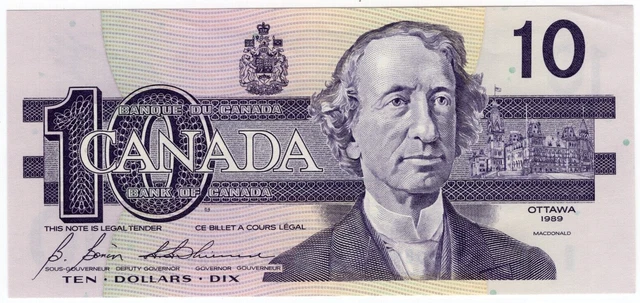 1986 Bank of Canada $10 Dollars Note - Bonin/Thiessen - BEC5708859 - AU/UNC