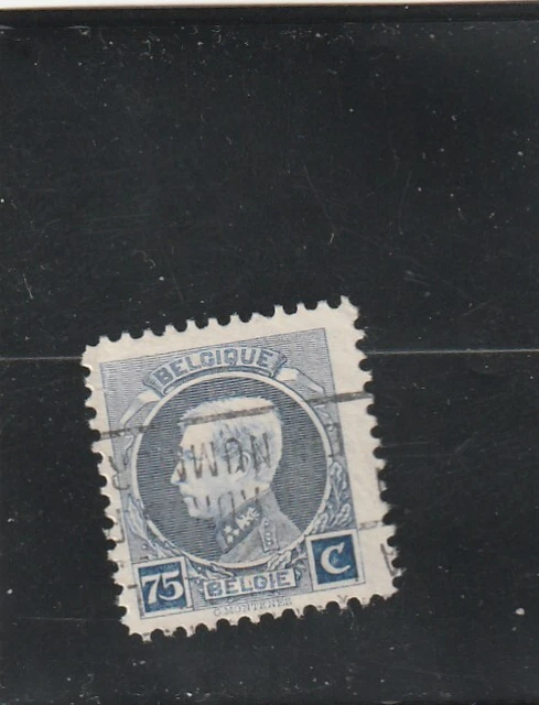 L6054 BELGIQUE  Timbre Y&T N° 213 de 1921-27 " Albert 1er " Oblitéré