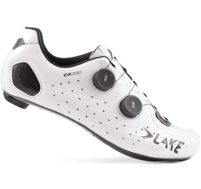 Lake CX332 Carbon Road Cycling Shoes In White Size 46.5 (RRP £375)