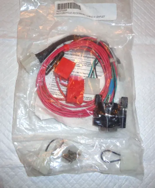 New In Pkg. Motorola HLN7026B Motorcycle Headset Cable For APX, XTL ? Radios