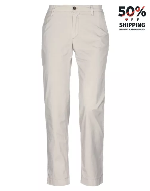 CTRL €165 Pantaloni Chino FAY W27 Logo Stretch Ricamato Cerniera Mosca Made in Italy