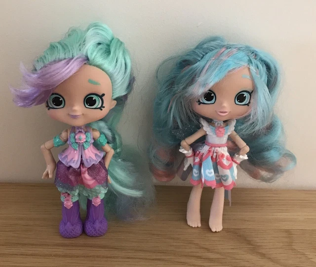 SHOPKINS SHOPPIES DOLLS x2 Bundle Jessicake Peppa Mint 5 Tall Moose 6.99 PicClick UK