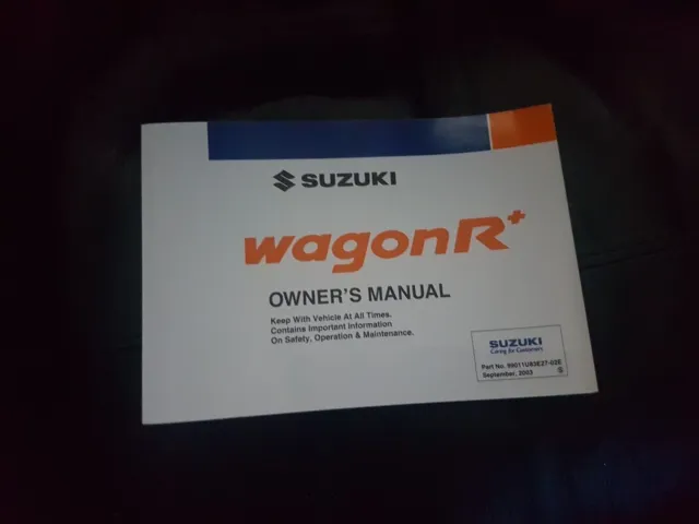 SUZUKI WAGON R+ Mk2 2000-2008 Genuine OWNERS HANDBOOK/MANUAL/USER GUIDE-very gd