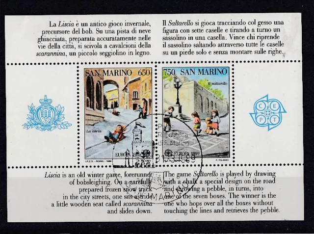 Europa CEPT  1989  San Marino  Block 12  oo